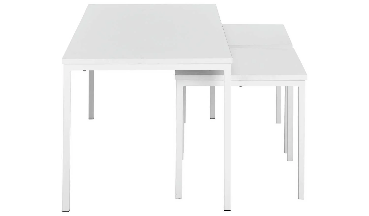 Toby Nest of 3 Coffee Tables White For Small Living Rooms Compact - Image 5