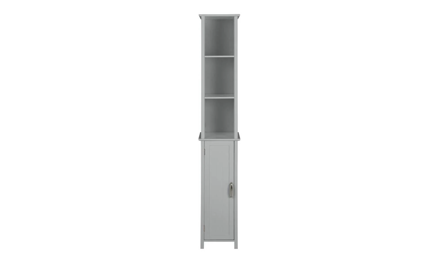 Tongue & Groove Tallboy Grey Storage Organiser Bathroom Furniture - Image 3