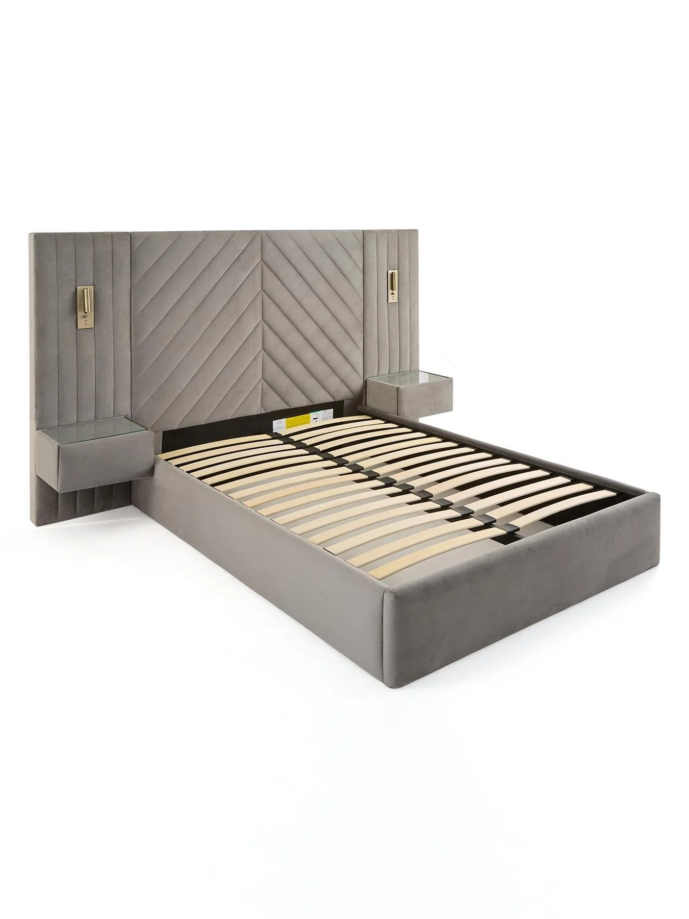 Torrance Double Bed Grey Easy Assembly UK - Image 3
