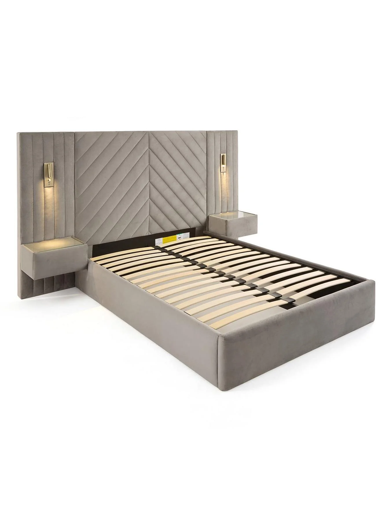 Torrance Double Bed Grey Easy Assembly UK - Image 4