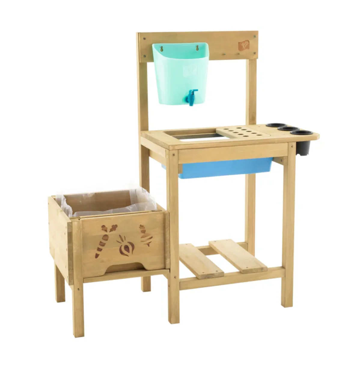 TP Wooden Potting Bench Oak Garden Plant Storage Kids Workstation UK - Image 9