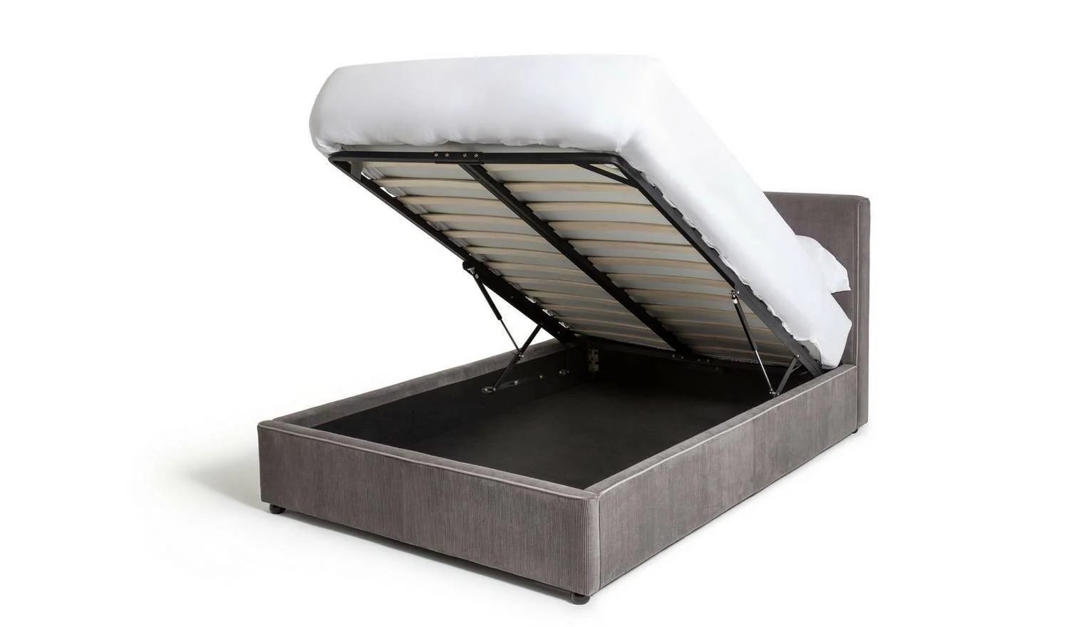 Tristan Double Ottoman Bed Frame Grey with Lift-Up Storage for Modern Bedrooms - Image 4