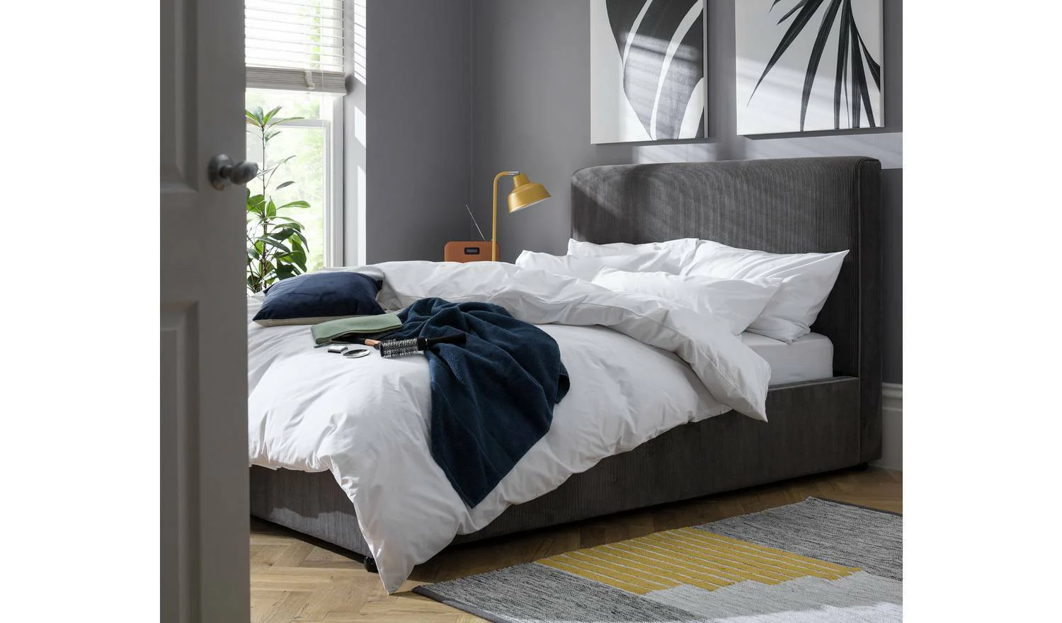 Tristan Kingsize Ottoman Bed Frame Grey with Lift-Up Storage for Modern Bedrooms - Image 2