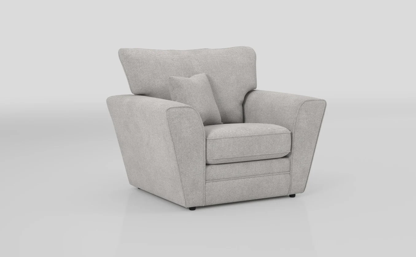 Tunstall Armchair Grey Fabric Modern Living Room Furniture Accent Chair - Image 2