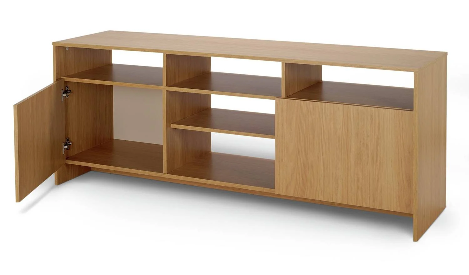 Turin 2 Door Extra Large TV Unit Natural Easy Assembly UK Furniture - Image 3