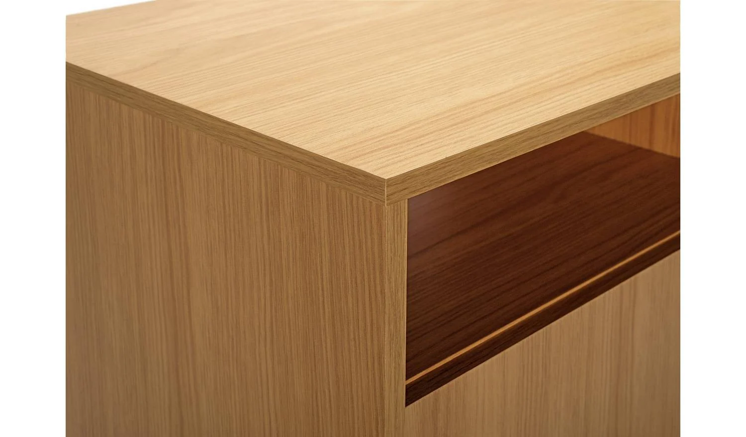 Turin 2 Door Extra Large TV Unit Natural Easy Assembly UK Furniture - Image 4