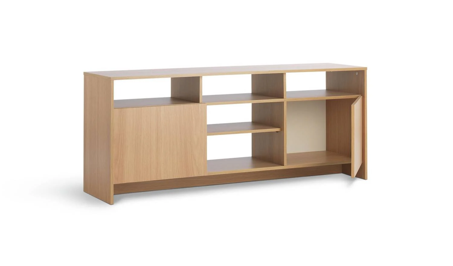Turin 2 Door Extra Large TV Unit Natural Easy Assembly UK Furniture - Image 7