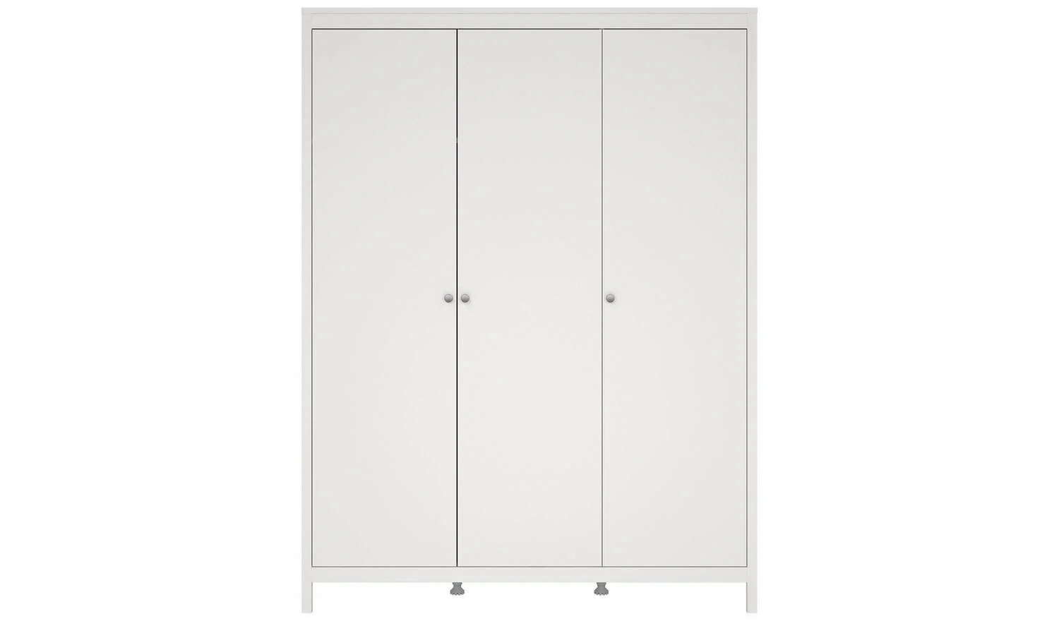 Tvilum Madrid 3 Door Wardrobe White Storage Organiser Bedroom Furniture - Image 6