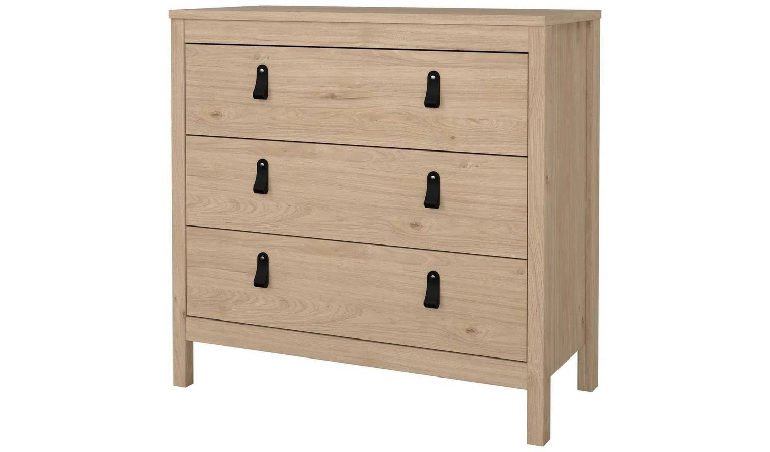 Tvilum Madrid 3 Drawer Chest Oak Storage Organiser Bedroom Furniture - Image 3