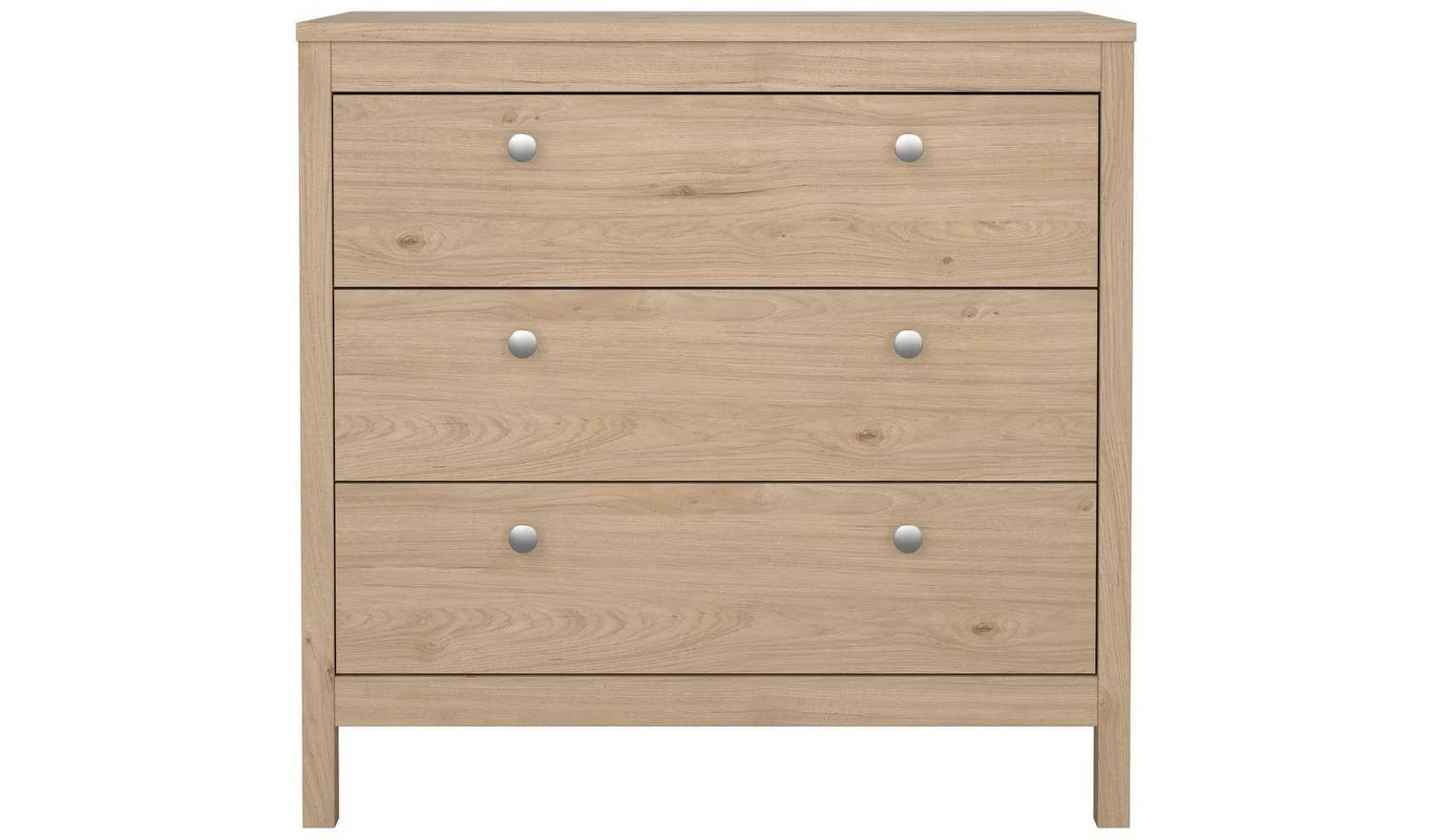 Tvilum Madrid 3 Drawer Chest Oak Storage Organiser Bedroom Furniture - Image 5