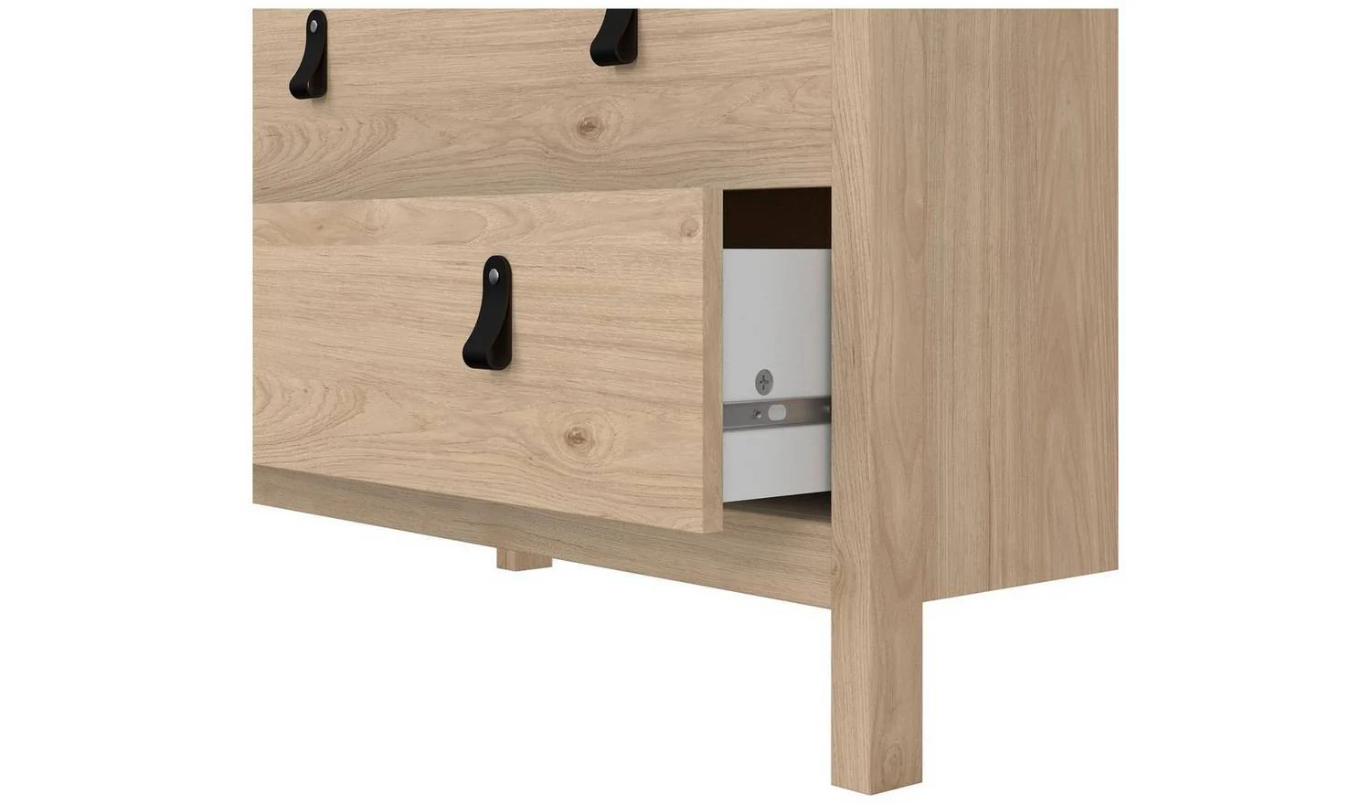 Tvilum Madrid 3 Drawer Chest Oak Storage Organiser Bedroom Furniture - Image 6