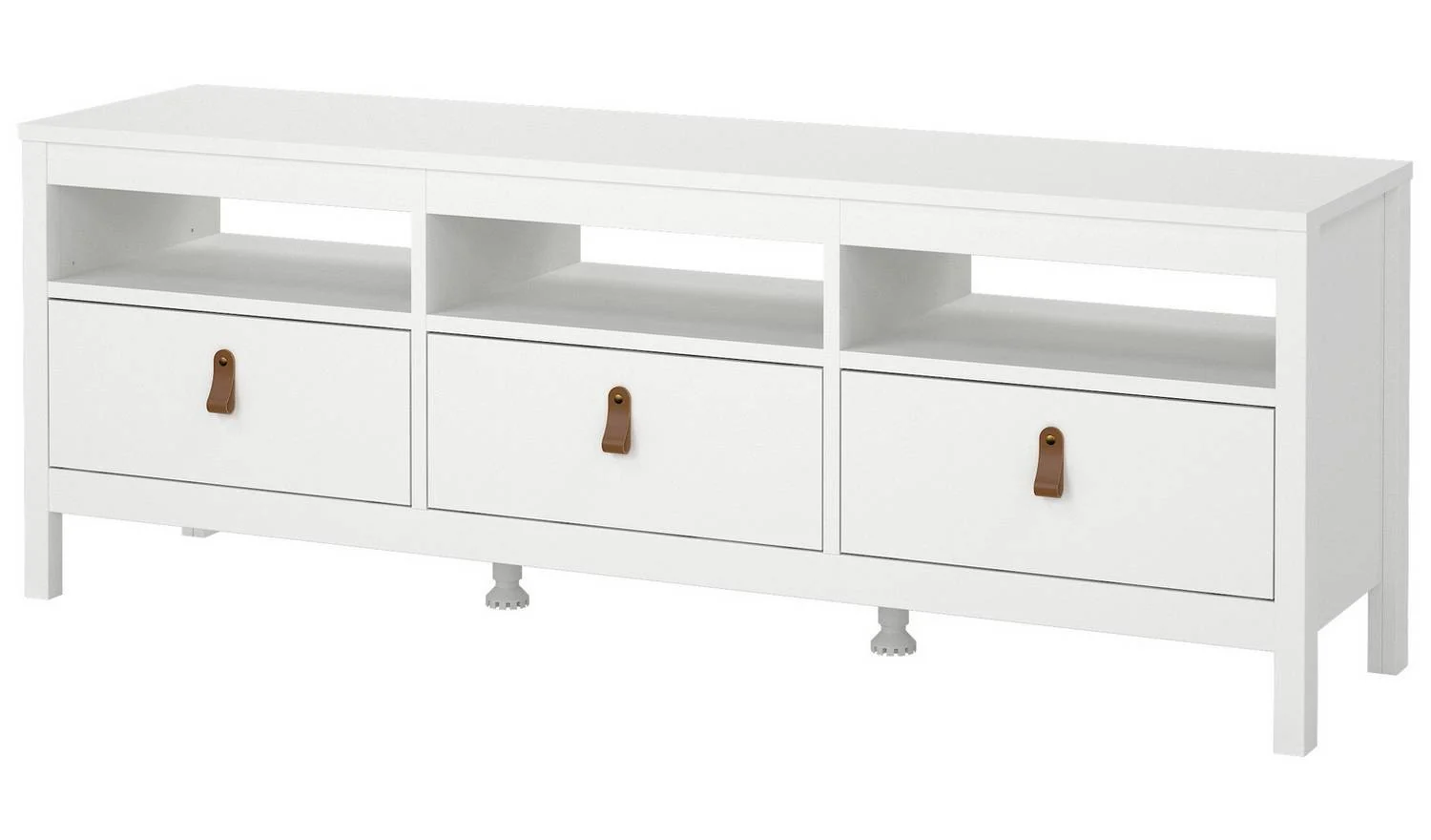 Tvilum Madrid 3 Drawer TV Unit White Media Storage Cabinet Living Room - Image 7