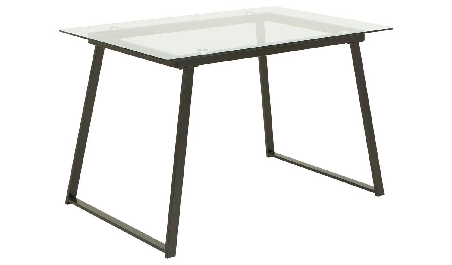 Tyrus Glass Dining Table & 4 Charcoal Chairs Modern Kitchen Furniture Set - Image 4