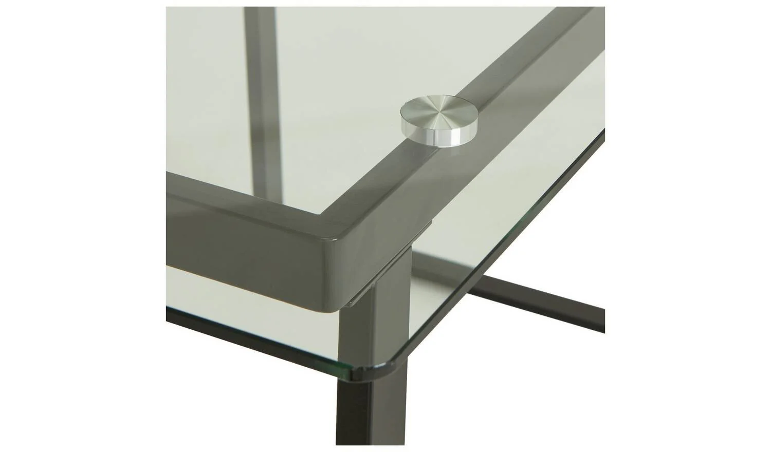 Tyrus Glass Dining Table & 4 Charcoal Chairs Modern Kitchen Furniture Set - Image 5