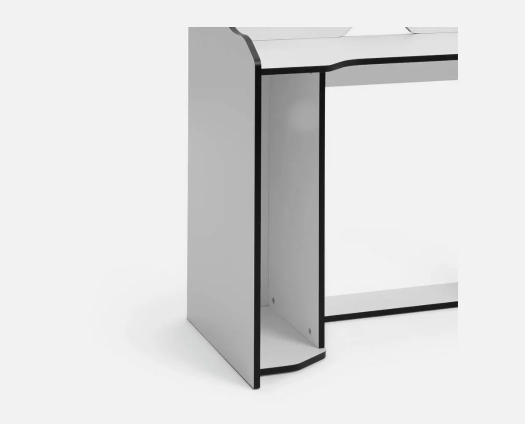 Ultimate Controller Gaming Desk Black and White Ergonomic Design - Image 5
