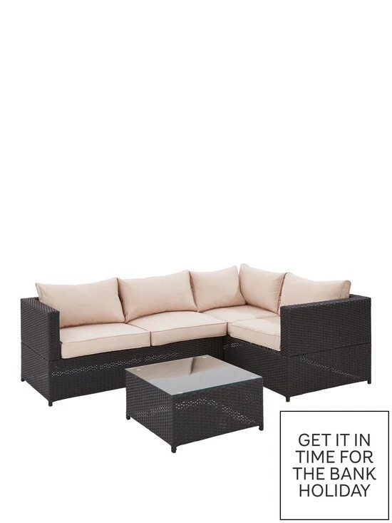 Vancouver 3-Piece Corner Rattan Set Modern and Comfortable Outdoor Furniture - Image 2