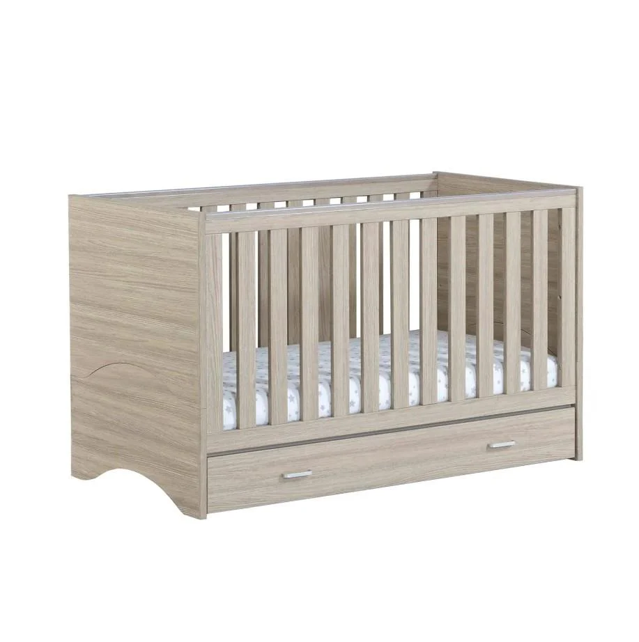 Veni Cot Bed Oak Convertible Toddler Kids Children Bed - Image 4