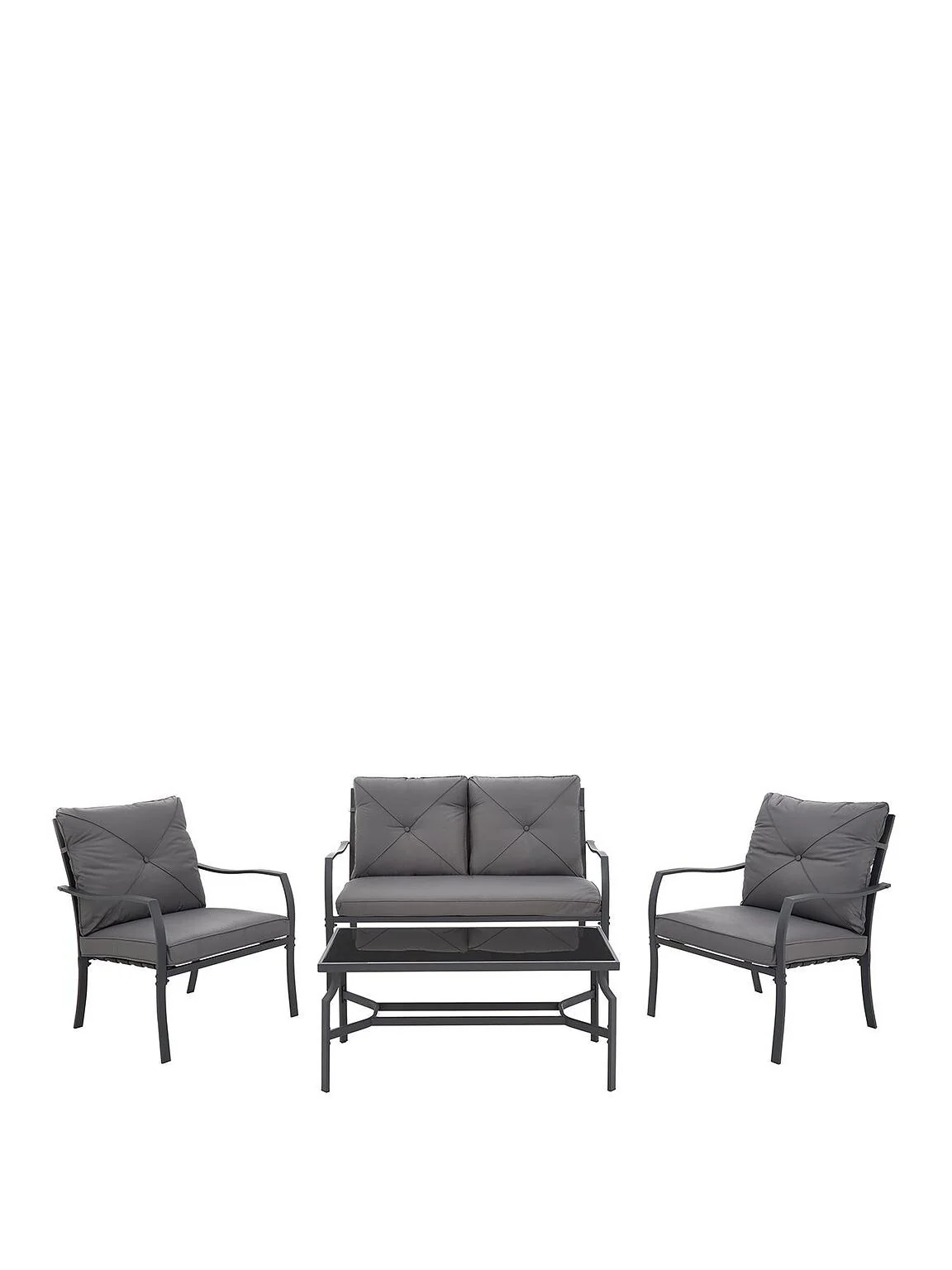 Very Home Nice Sofa Set Metallic Grey Outdoor Stylish Durable Garden Furniture - Image 7