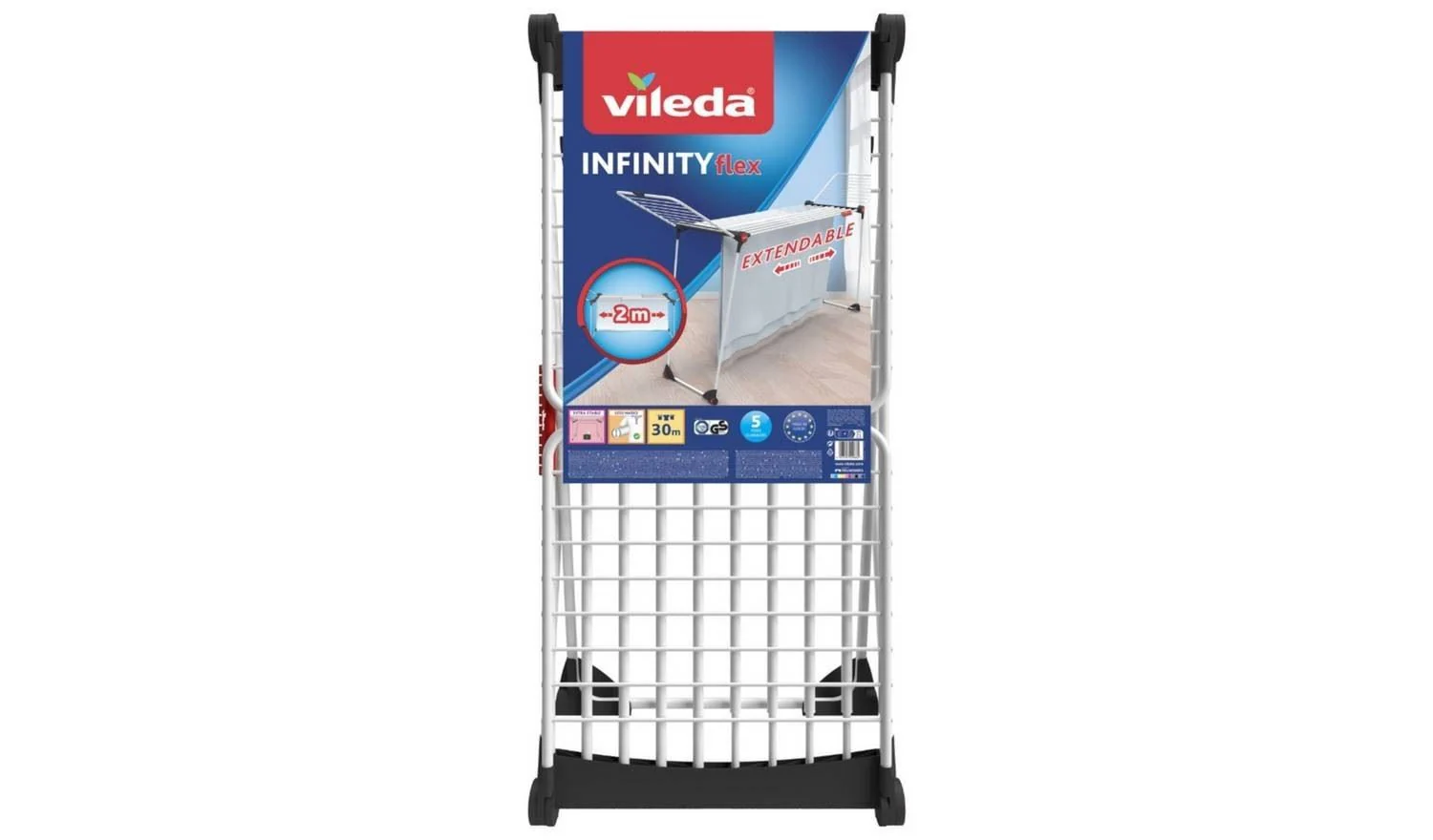 Vileda 30m Infinity Flex Indoor Airer - Image 2