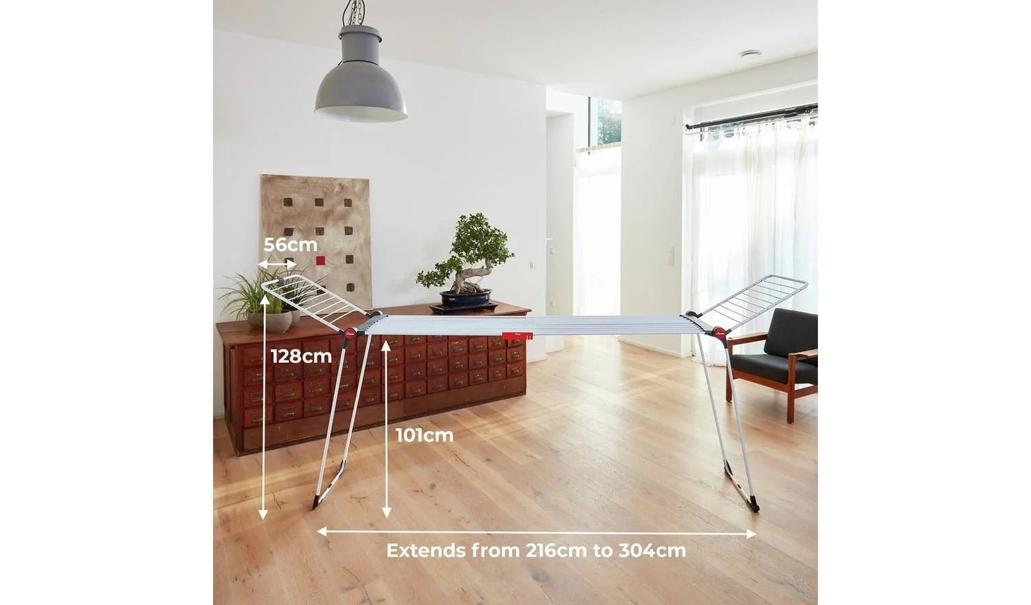 Vileda 30m Infinity Flex Indoor Airer - Image 6