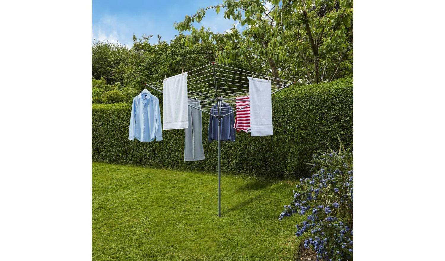 Vileda Viva Air 45m Rotary Airer Outdoor Washing Line Garden Dryer - Image 3