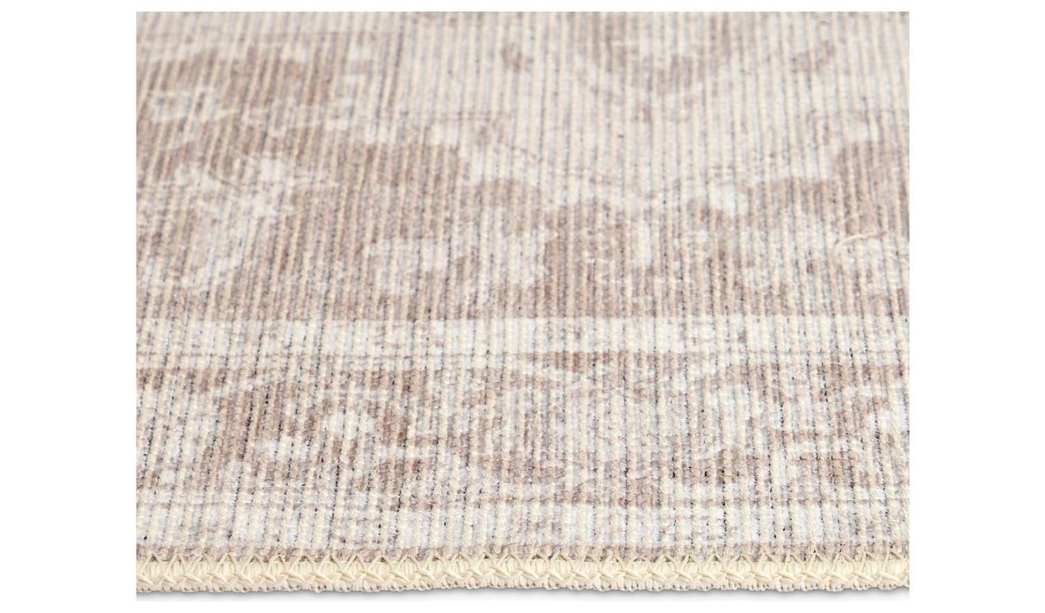 Vintage Effect Neutral Flatweave Rug - 160x230cm - Image 3