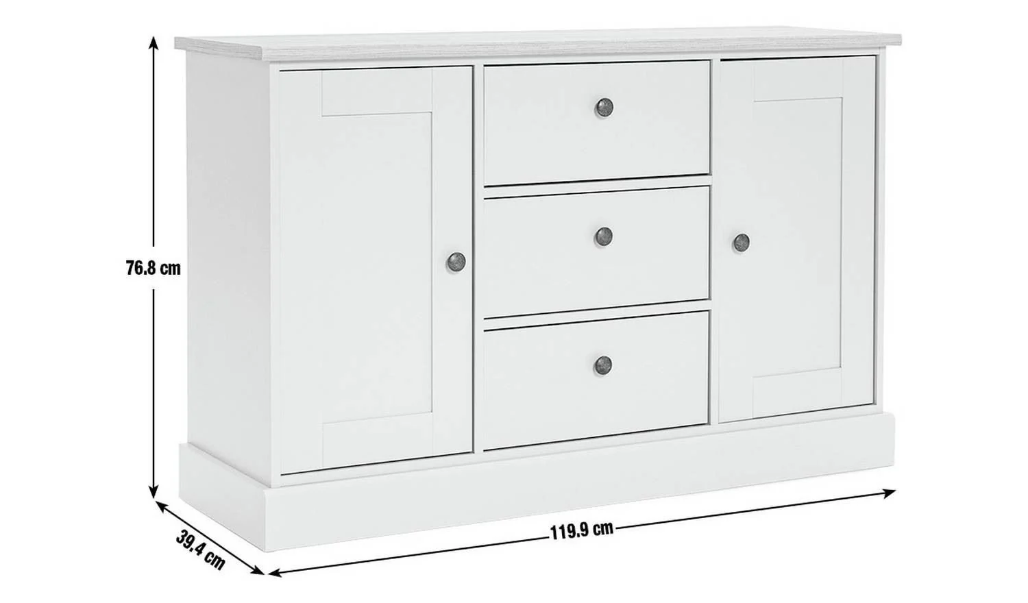 Winchester 2 Door 3 Drawer Sideboard Reed Green Stylish and Functional Storage - Image 10