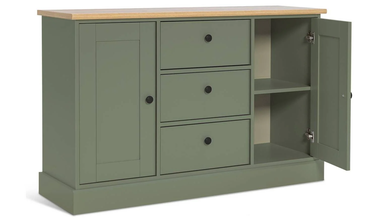Winchester 2 Door 3 Drawer Sideboard Reed Green Stylish and Functional Storage - Image 5