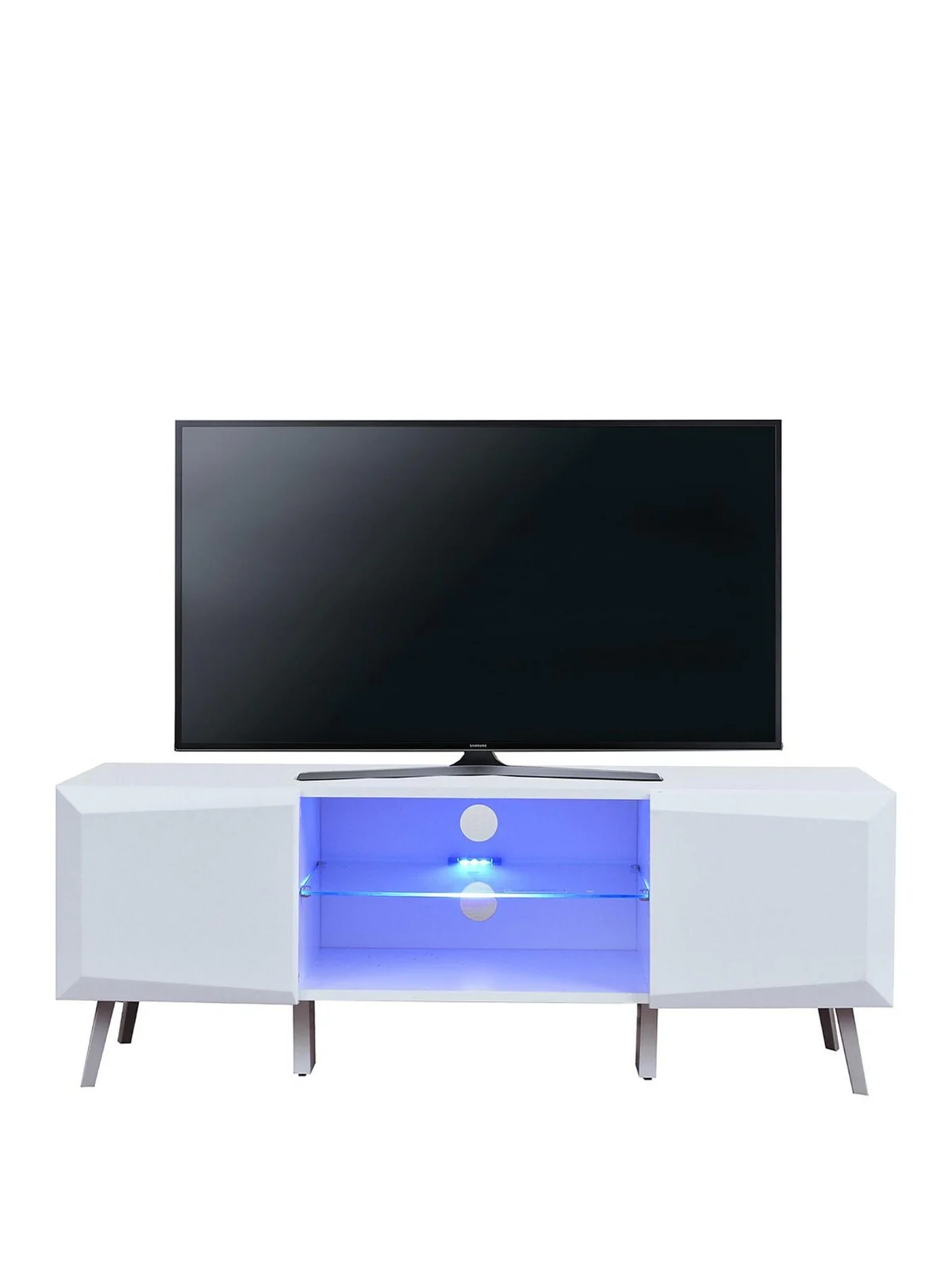 Xander TV Stand with LED Lights - fits up to 43 inch TV White FAST DELIVERY - Image 2