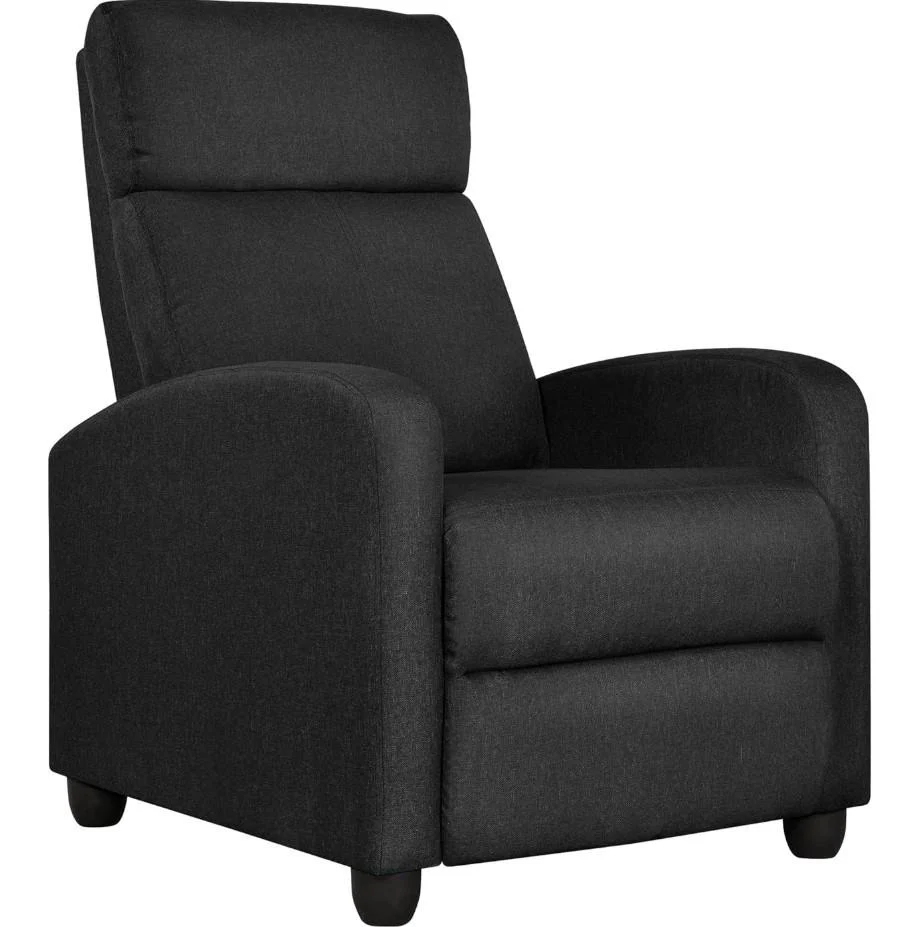 Yaheetech Recliner Chair Sofa Black Living Room Bedroom Furniture - Image 2