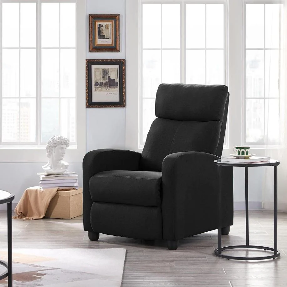 Yaheetech Recliner Chair Sofa Black Living Room Bedroom Furniture - Image 4