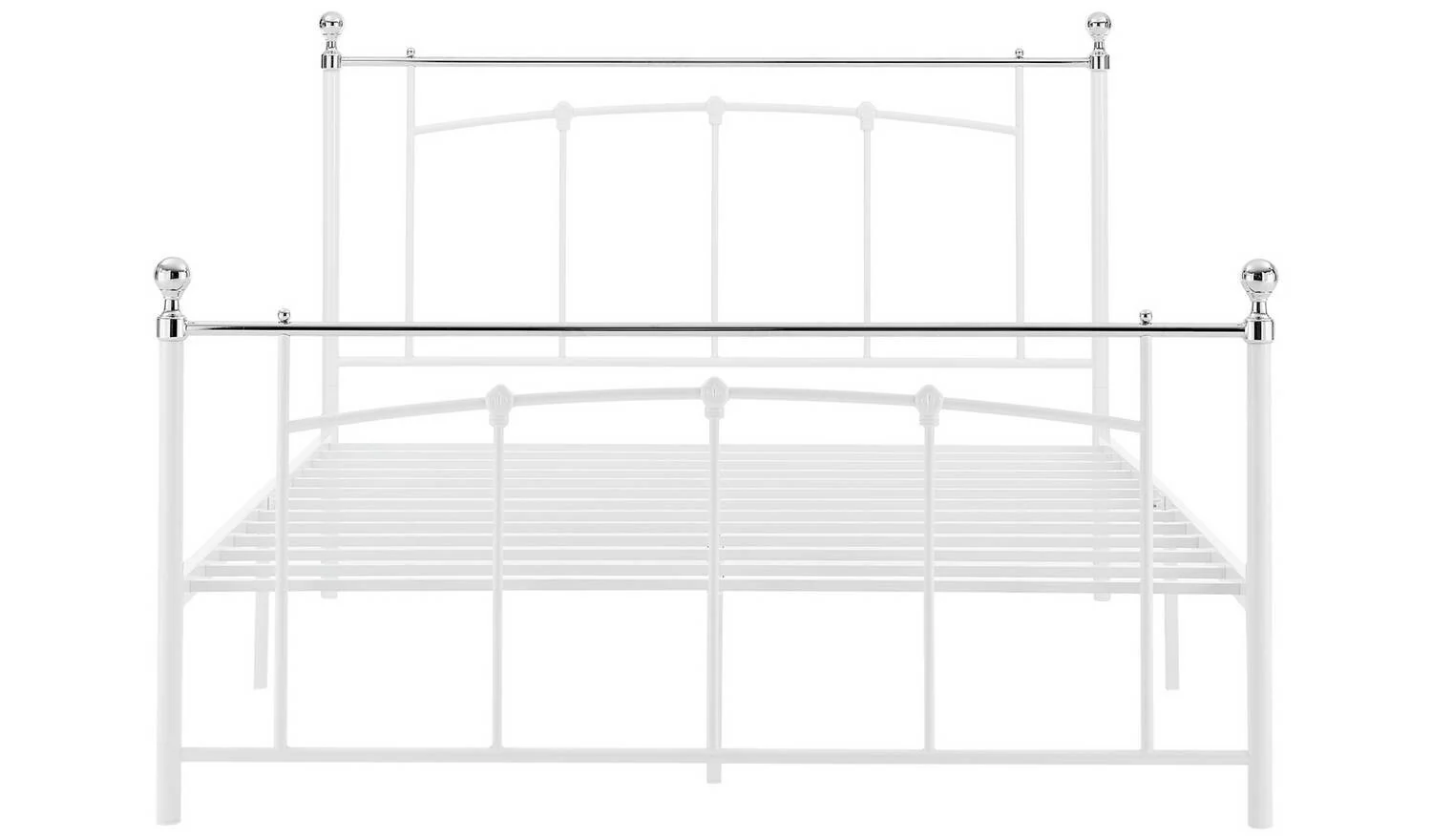 Yani Double Metal Bed Frame White Bedroom Furniture Industrial - Image 4