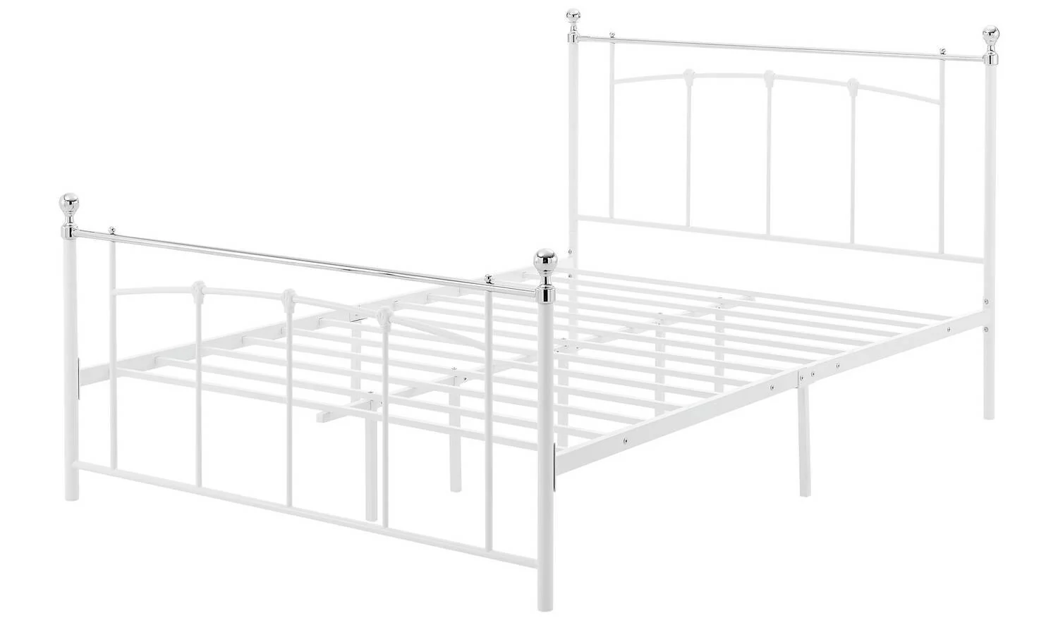 Yani Double Metal Bed Frame White Bedroom Furniture Industrial - Image 7
