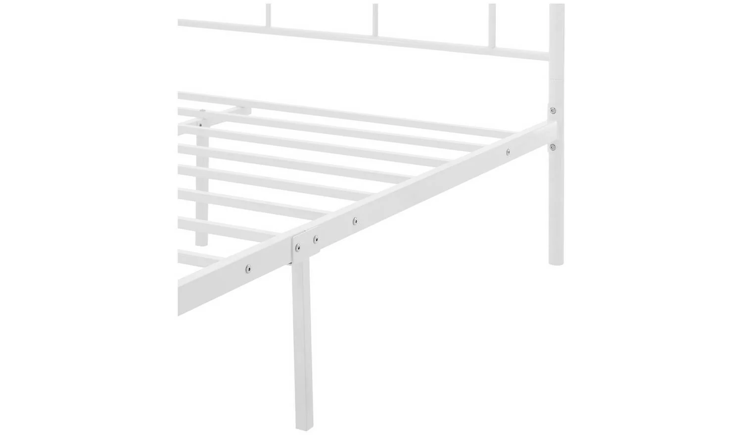 Yani Double Metal Bed Frame White Bedroom Furniture Industrial - Image 8
