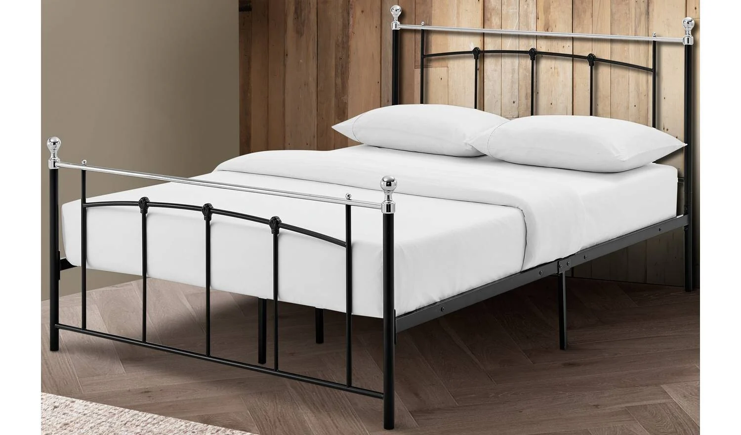 Yani Kingsize Metal Bed Frame Black Modern Bedroom Furniture Industrial - Image 3