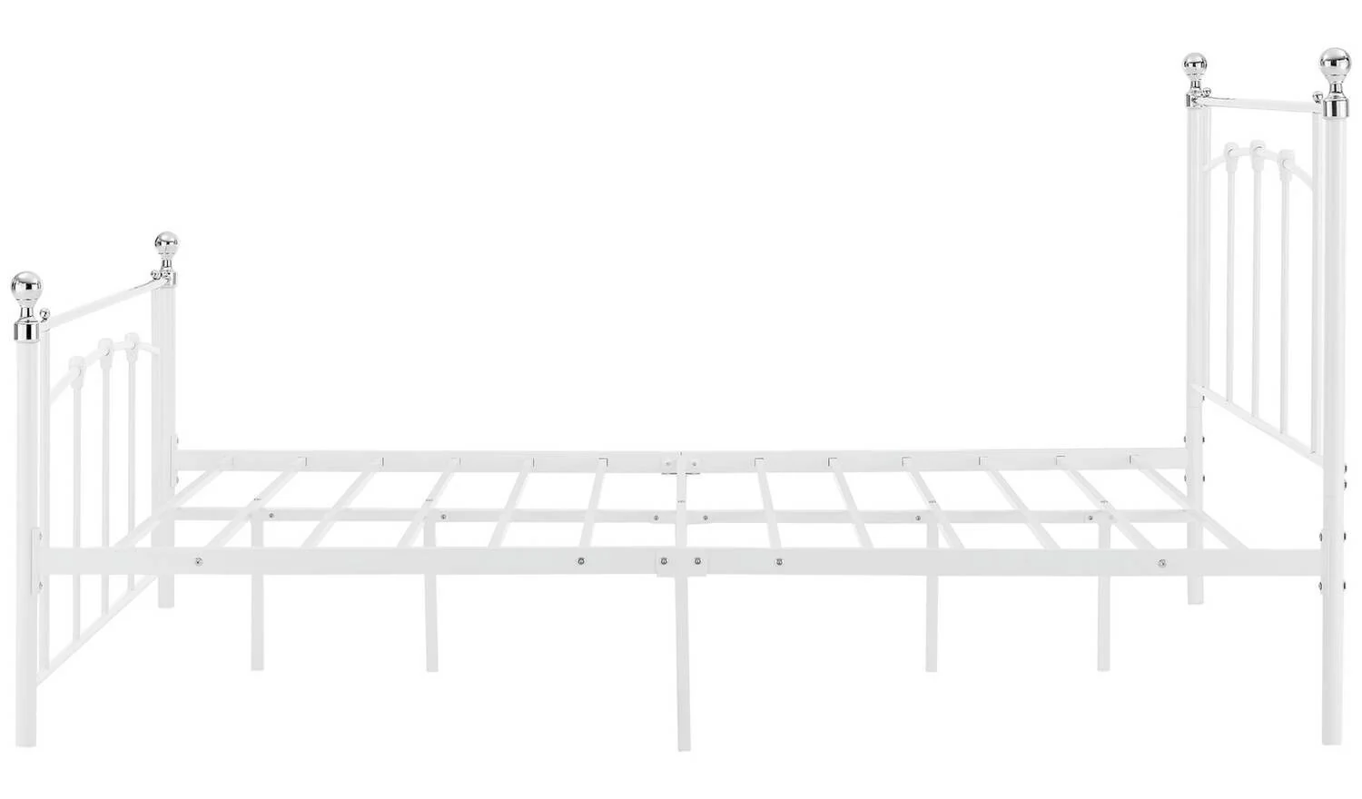 Yani Kingsize Metal Bed Frame White Modern Bedroom Furniture - Image 3