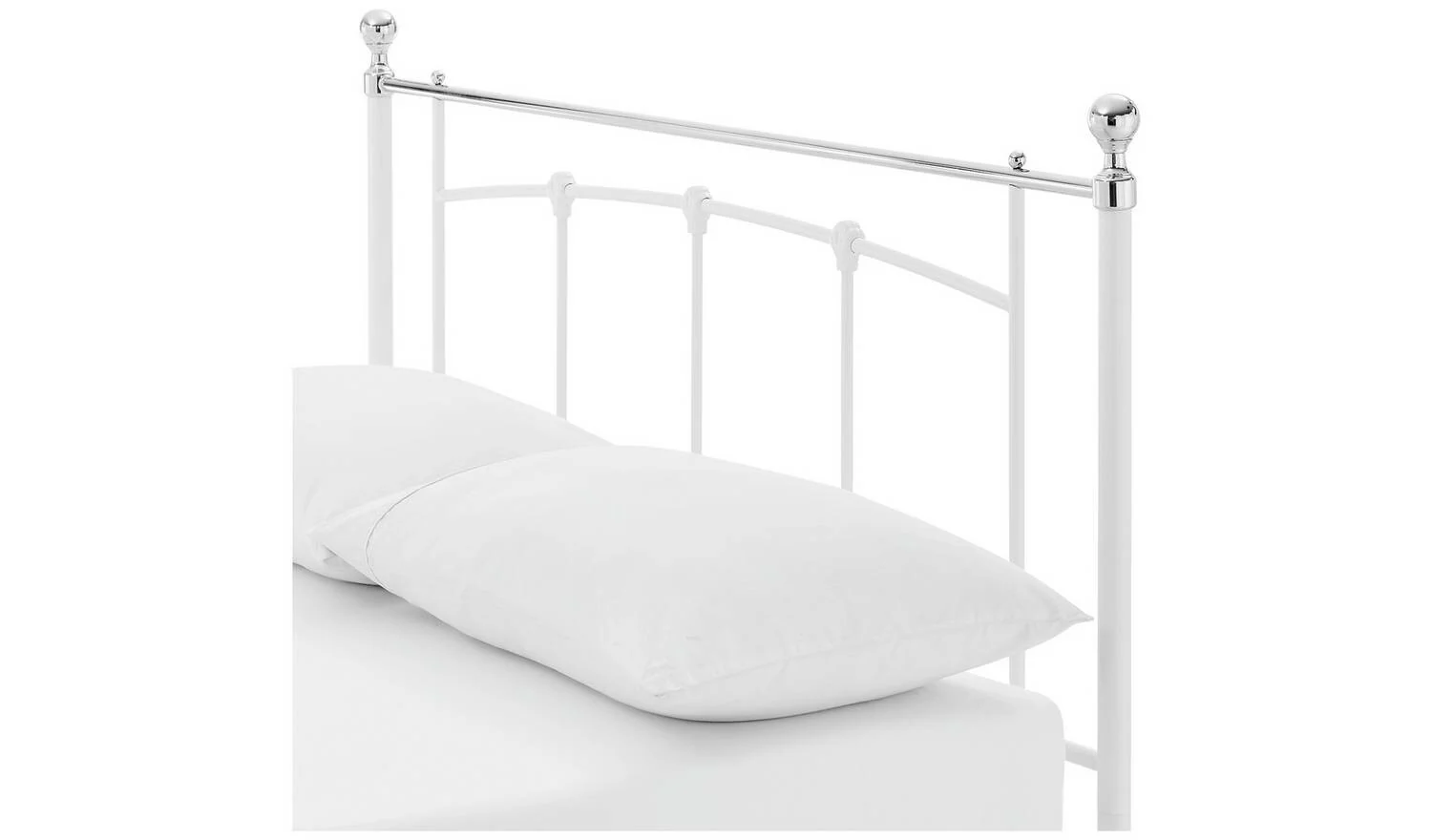Yani Kingsize Metal Bed Frame White Modern Bedroom Furniture - Image 5