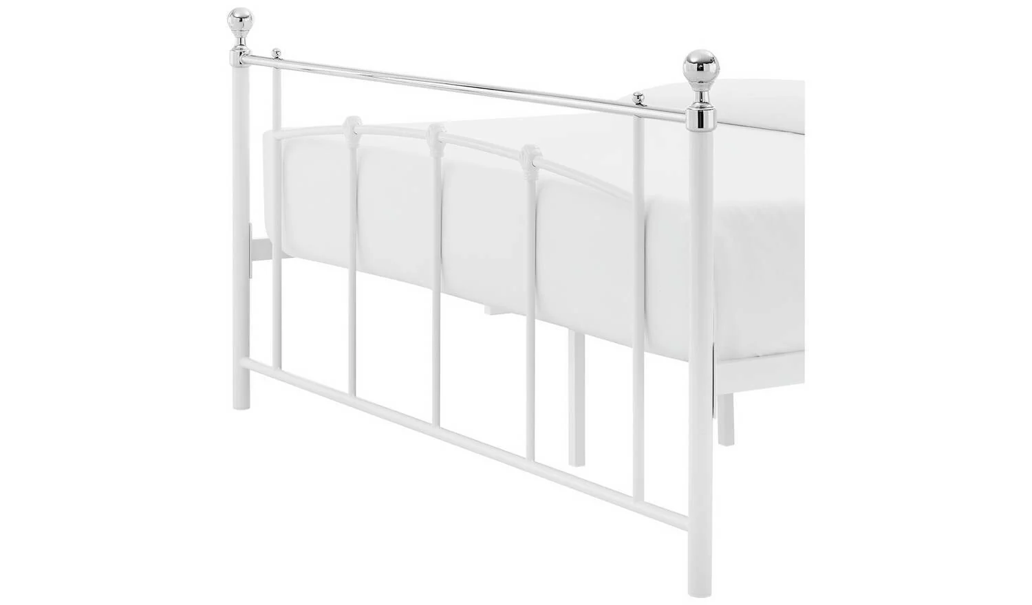 Yani Kingsize Metal Bed Frame White Modern Bedroom Furniture - Image 6