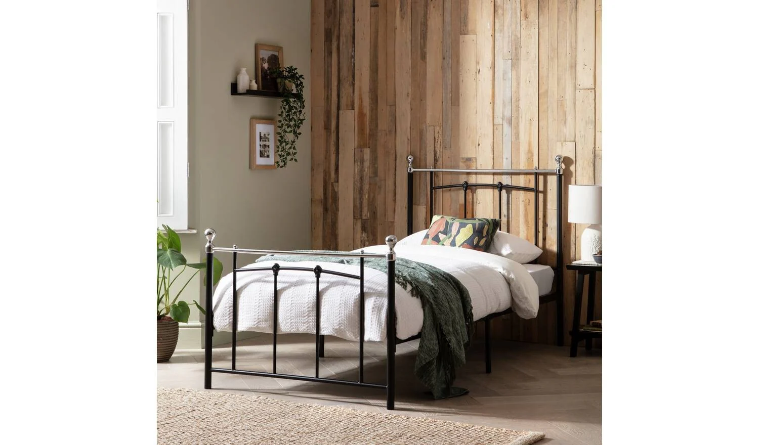 Yani Single Metal Frame Black For Guest Room Kids Bedroom - Image 3