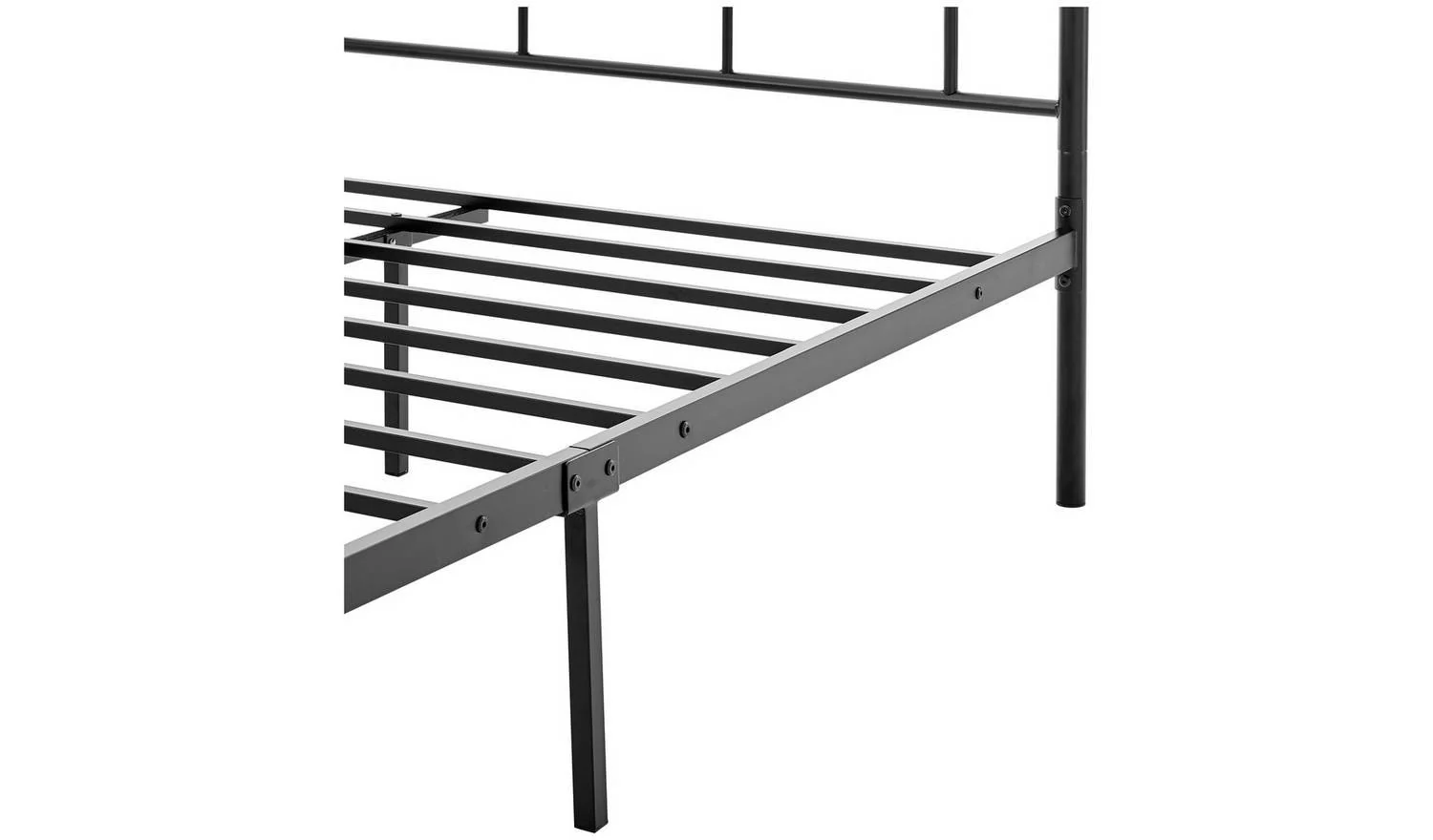 Yani Small Double Metal Bed Frame Black Industrial Style Bedroom - Image 7