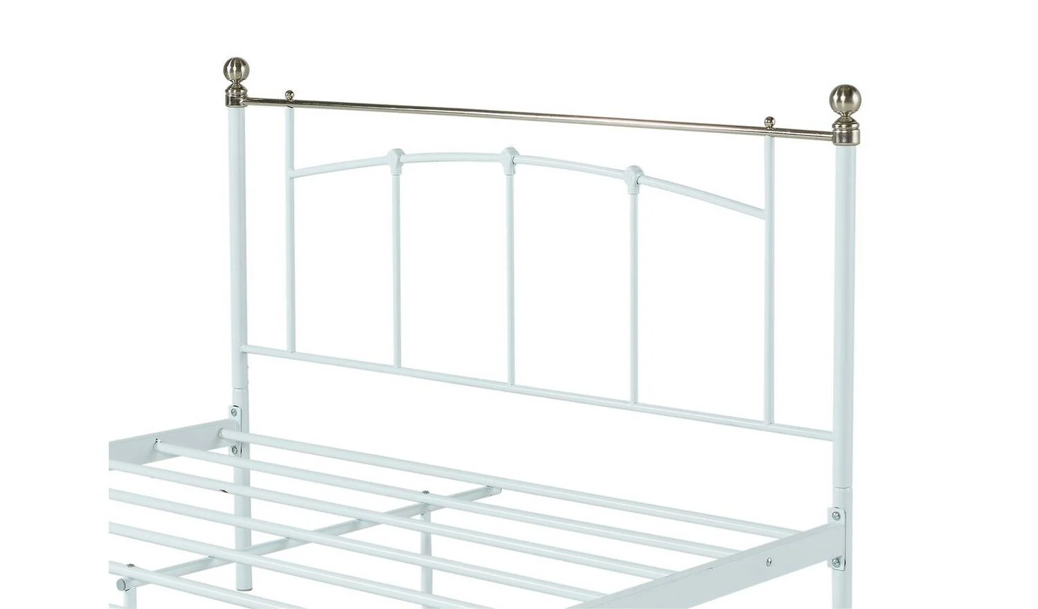 Yani Small Double Metal Bed Frame White Modern Bedroom Furniture - Image 4