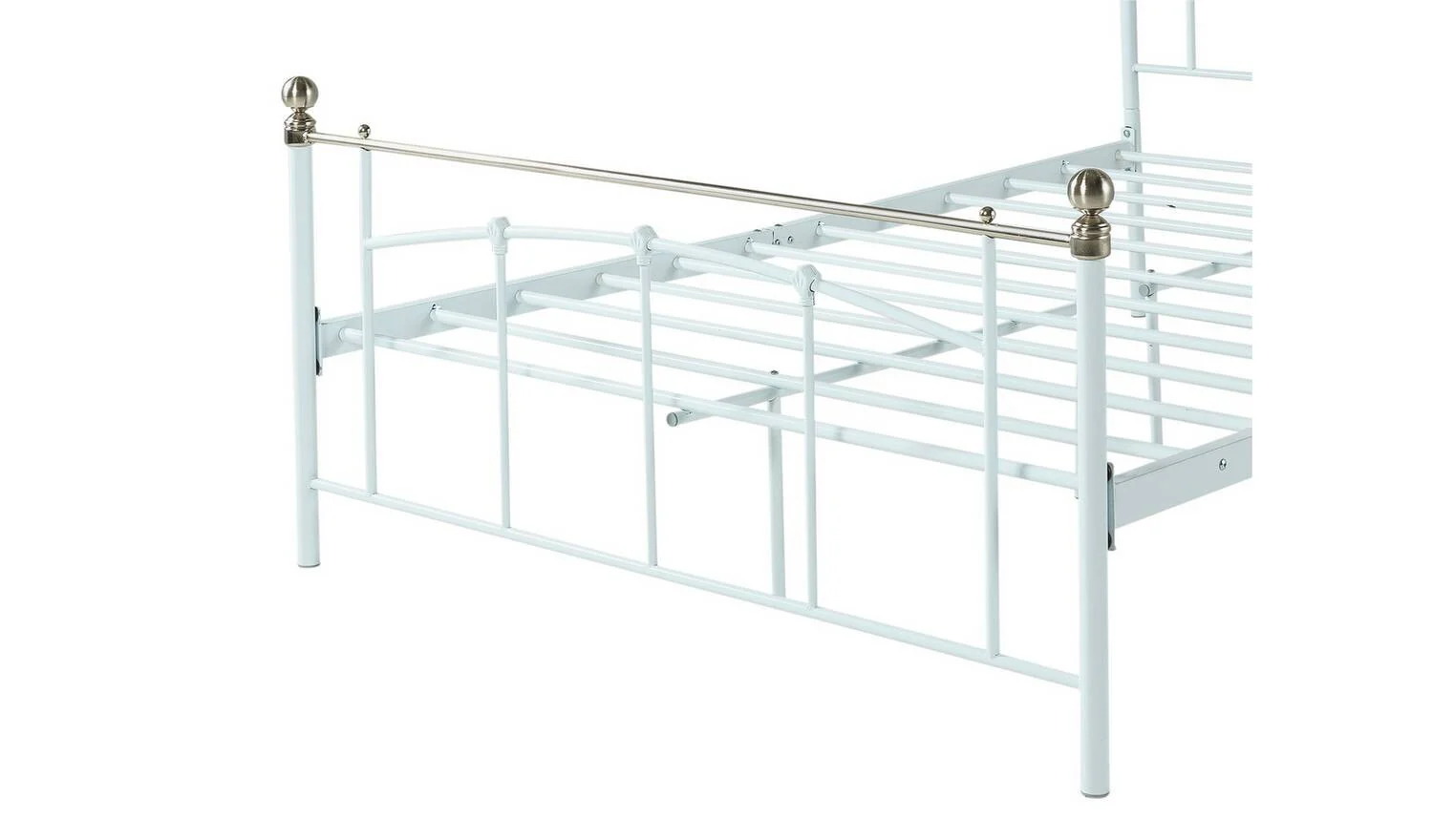 Yani Small Double Metal Bed Frame White Modern Bedroom Furniture - Image 7
