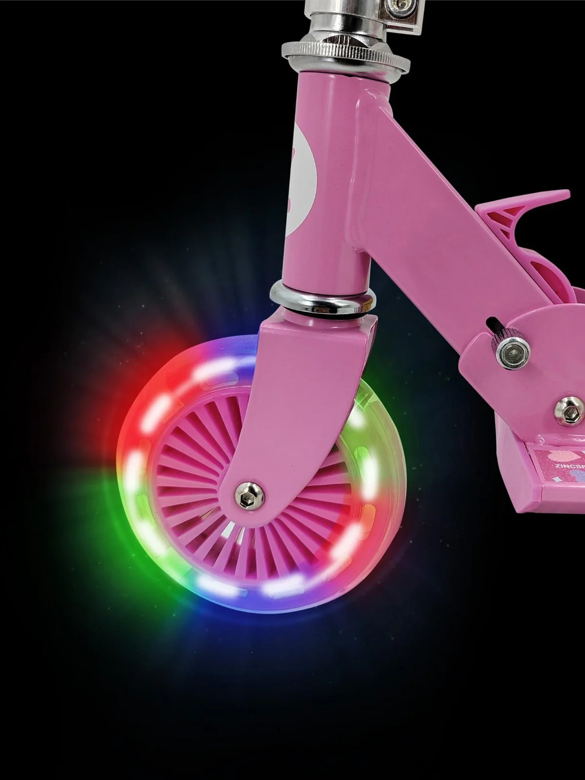 Zinc Two Wheeled Folding Light Up Explorer Scooter Unicorn Kids UK - Image 3